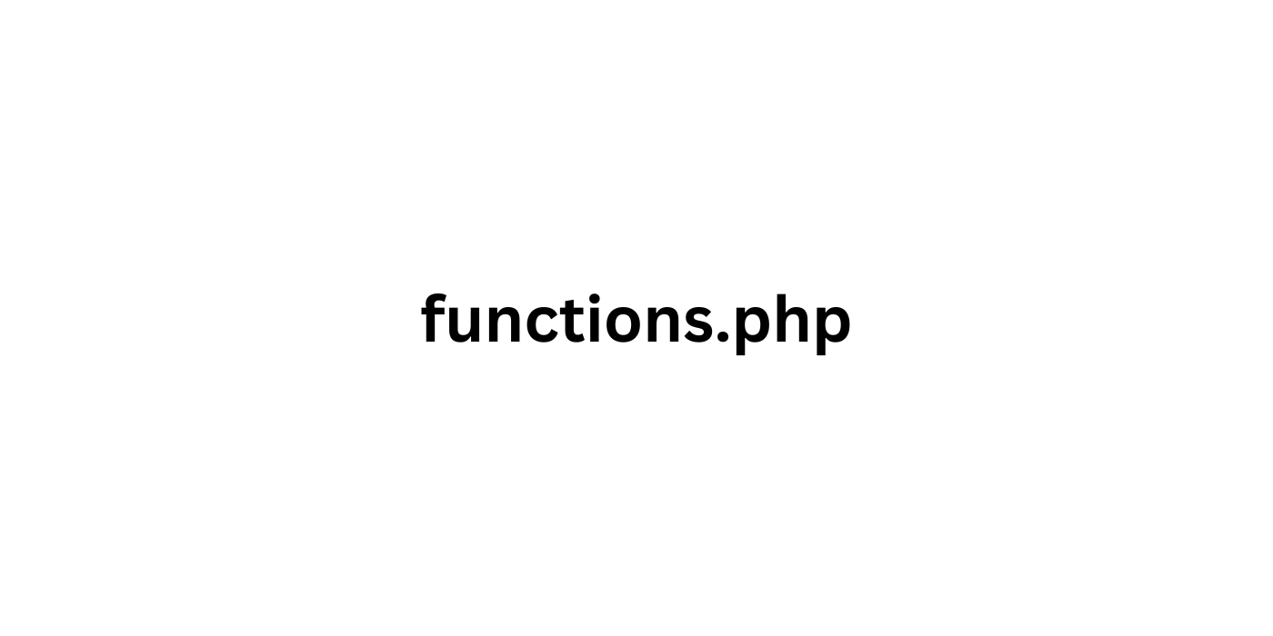 functions php file
